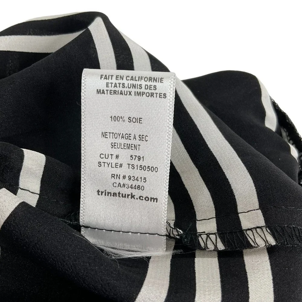 Trina Turk Swimsuit Cover Up Pants Women's Sz M Stripe Sheer Wide Leg $168 Nwt - Picture 7 of 13